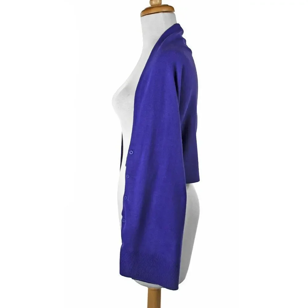 Blue Button Shawl Shrug Wrap 60